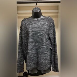 Black and Gray Striped Sweater